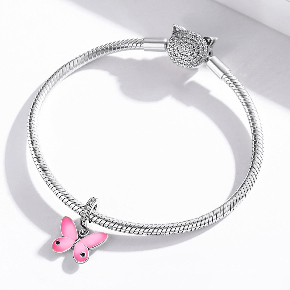 925 Sterling Silver Butterfly Pendant For Diy Bracelets & Necklaces 8