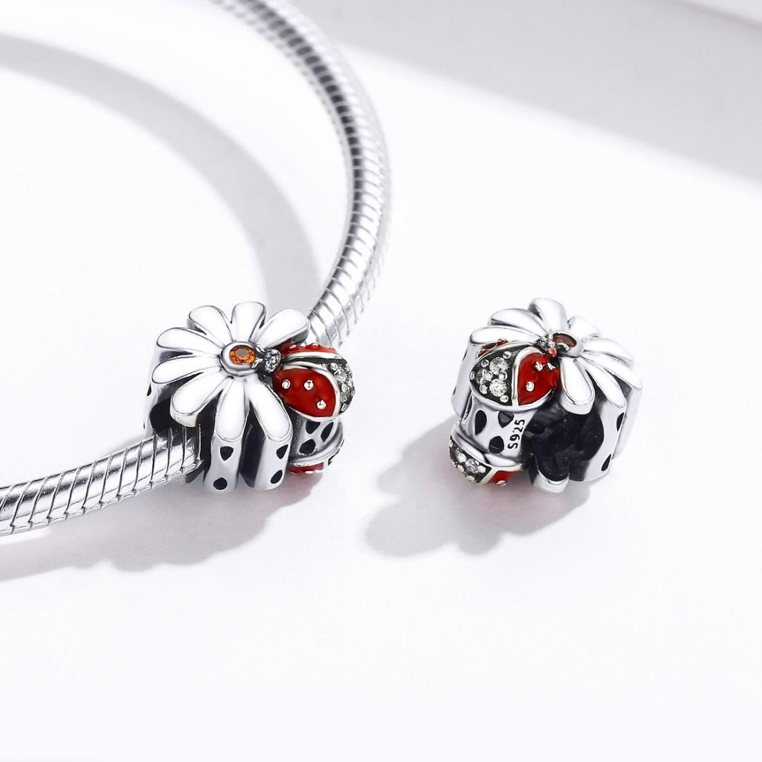 925 Sterling Silver Ladybug Beads For Diy Bracelets & Necklaces 7
