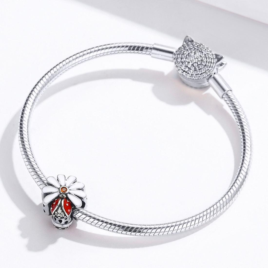 925 Sterling Silver Ladybug Beads For Diy Bracelets & Necklaces 8