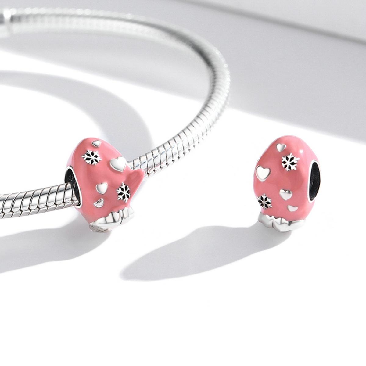925 Sterling Silver Diy Pink Beaded Bracelet / Necklace Set 6