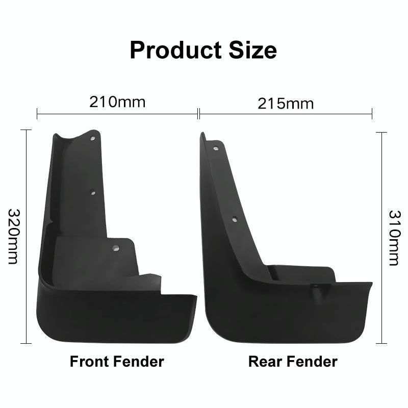 For Mitsubishi Outlander 2021 4Pcs / Set Car Auto Soft Plastic Splash Flaps Fender Guard 4