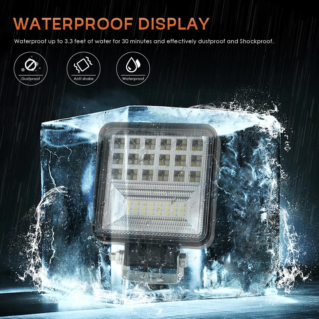 2 Pcs 4 Inch 20W Spot / Flood Light White Light Square - Shaped Waterproof Car Suv Work Lights Spotlight Led Bulbs Dc 9 - 30V 8