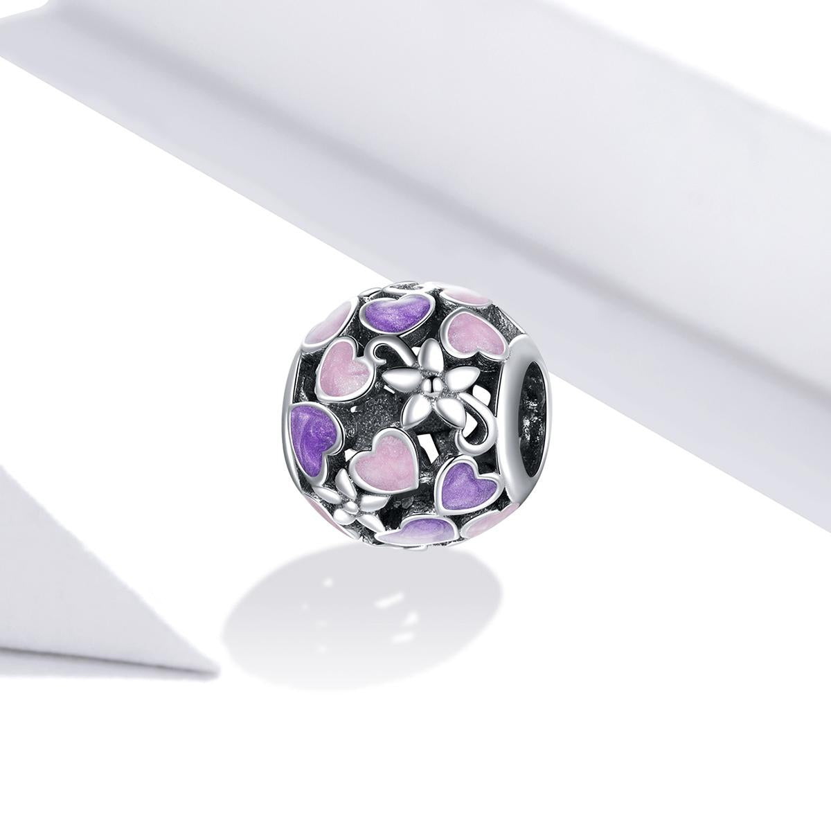 925 Sterling Silver Flower Heart Beads For Diy Bracelets & Necklaces 3