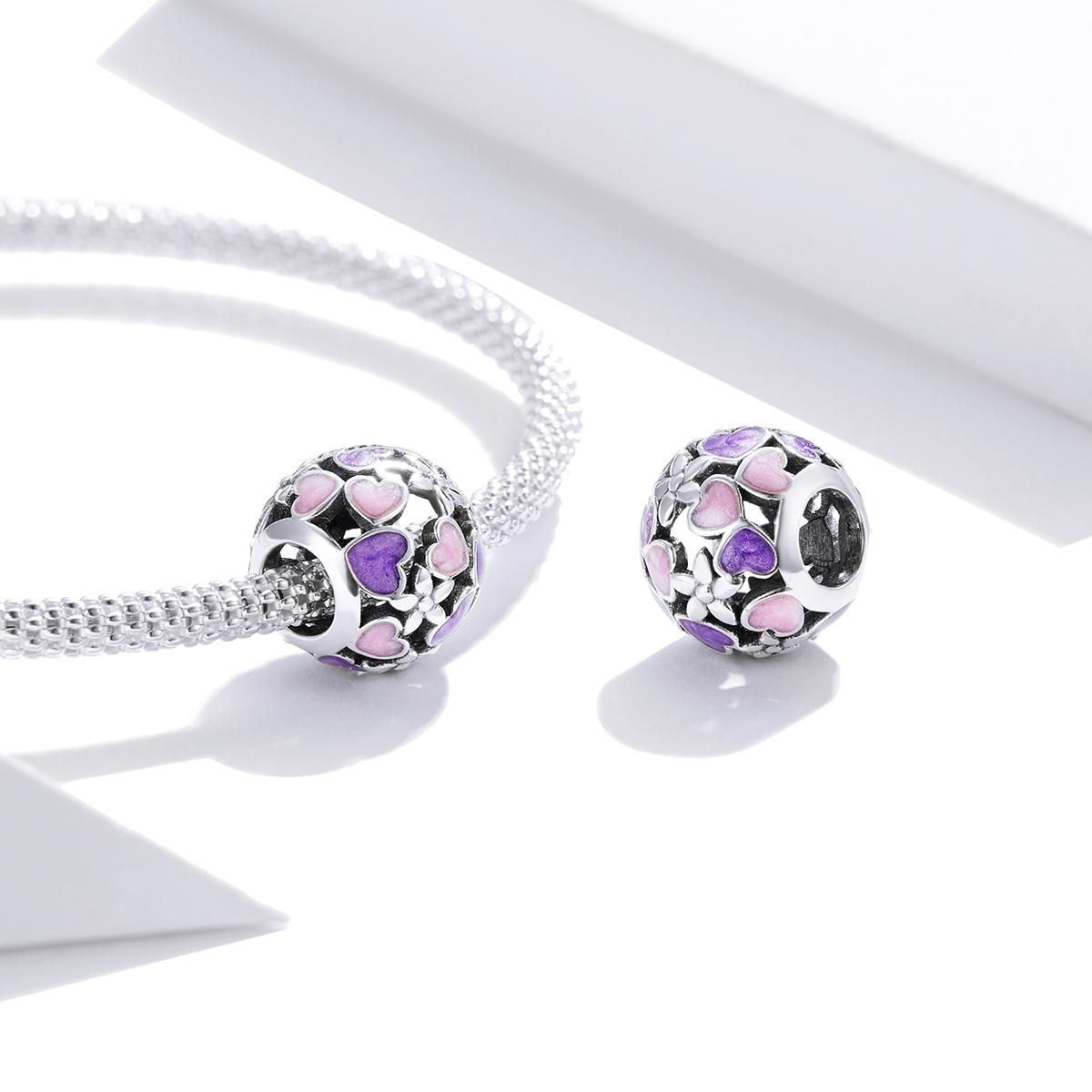 925 Sterling Silver Flower Heart Beads For Diy Bracelets & Necklaces 4