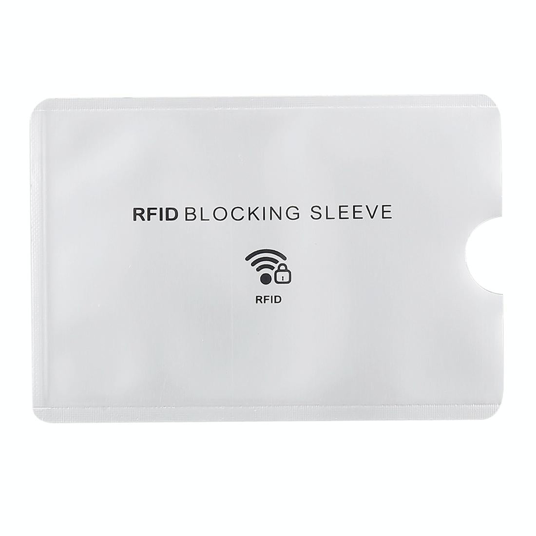 100 Rfid Blocking Aluminum Foil Card Sleeves - 9.1 x 6.3cm 6