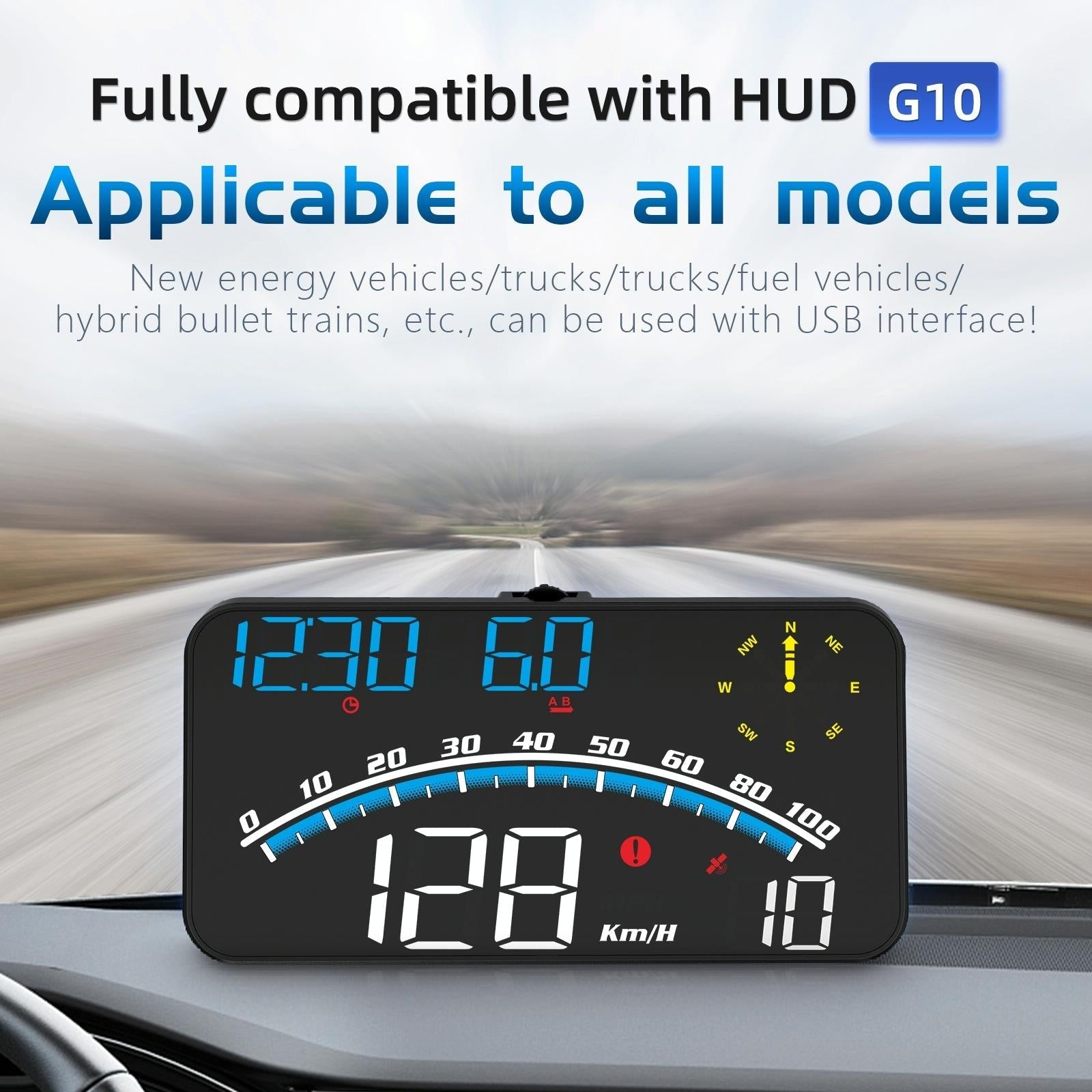 5.5 Inch Car Hud Gps Speedometer Odometer Projector 4