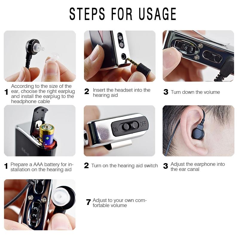V99 Sound Amplifier Aid For Hearing Earphone 9