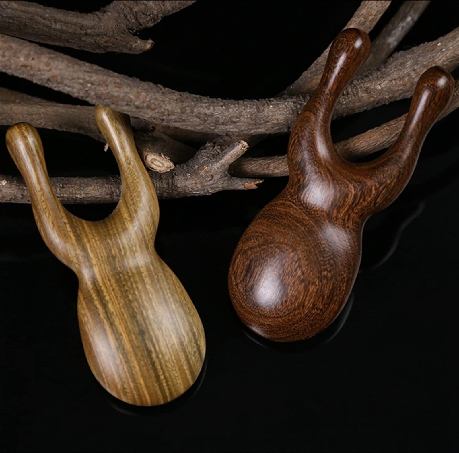 Solid Wood Massage Eye Scraping & Nose Massage Gold Sandalwood Random Colour 5