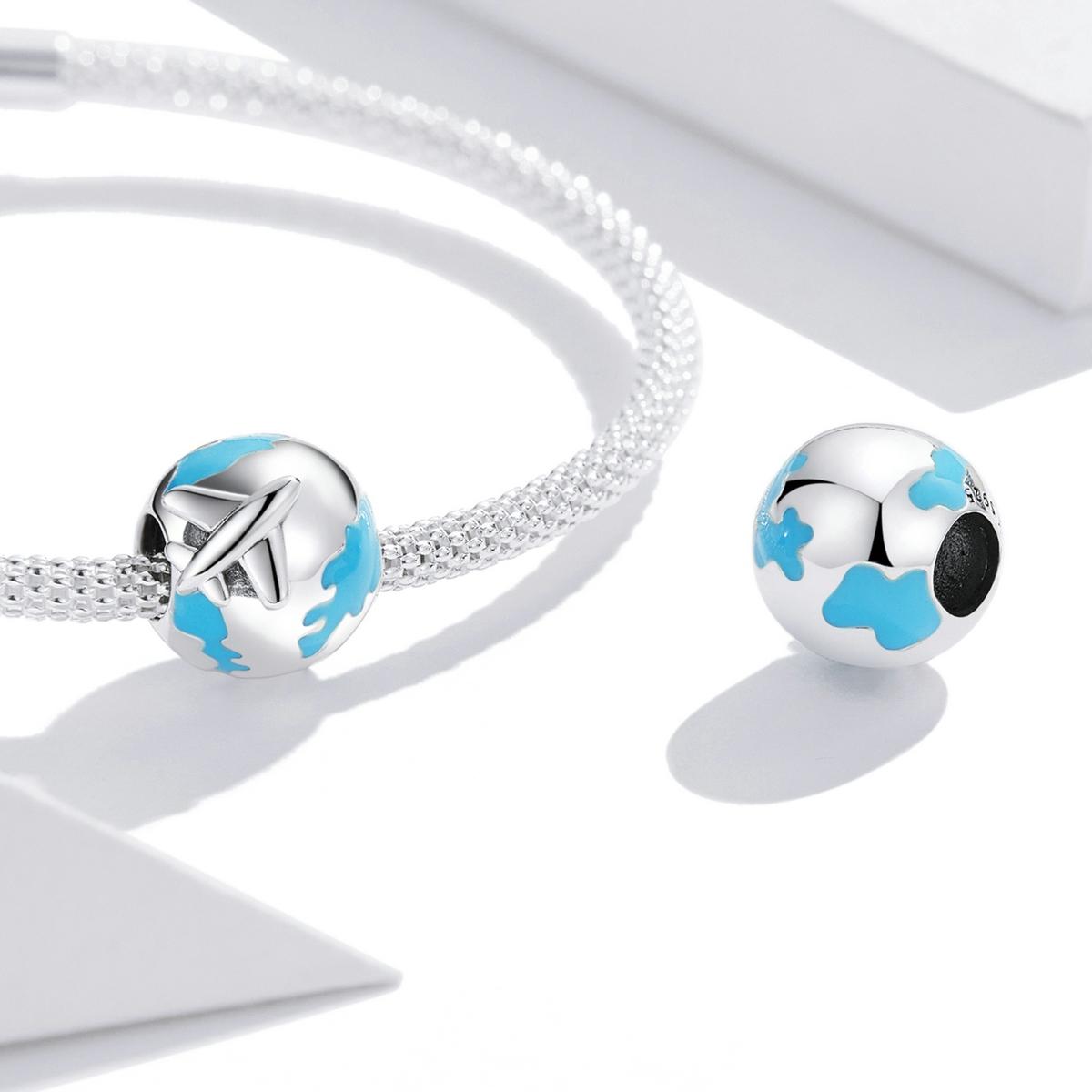 925 Sterling Silver World Travel Beads For Bracelet / Necklace 6