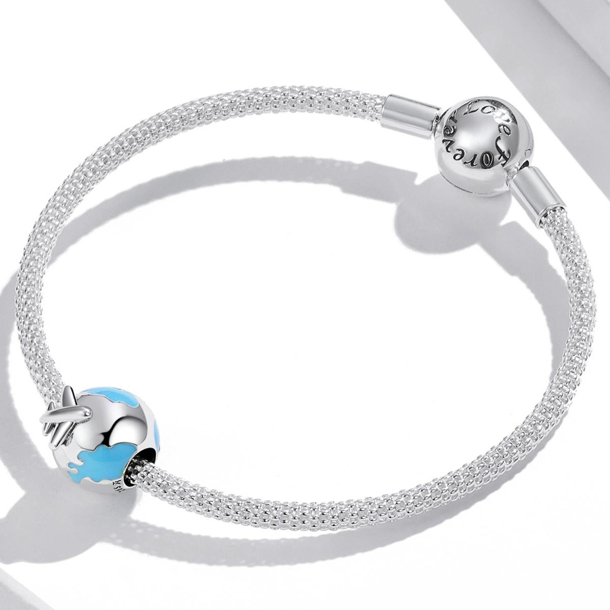 925 Sterling Silver World Travel Beads For Bracelet / Necklace 7