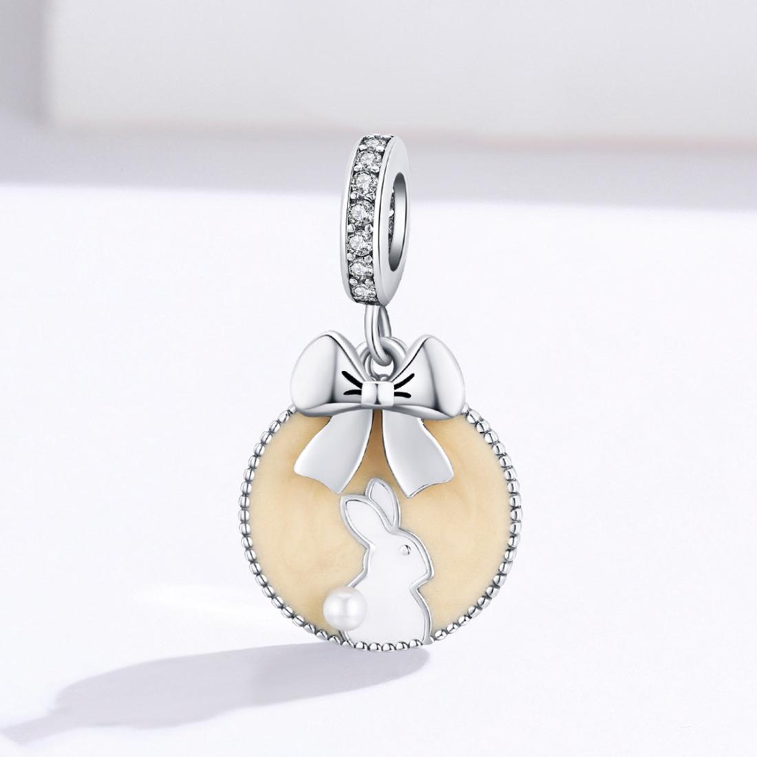 925 Sterling Silver Bunny Pendant For Bracelet Or Necklace 3