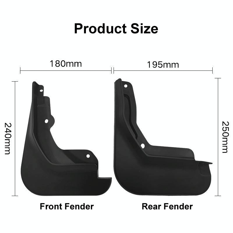 For Changan Alsvin 2018-2022 4Pcs / Set Car Auto Soft Plastic Splash Flaps Fender Guard 4