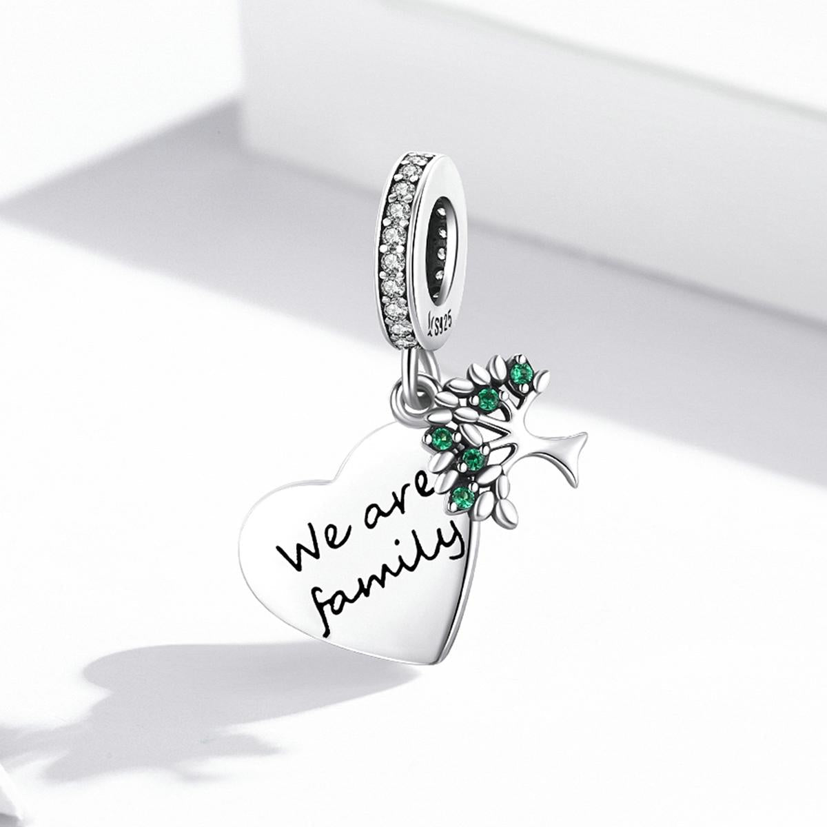 925 Sterling Silver Heart Tree Pendant For Bracelet Or Necklace 3