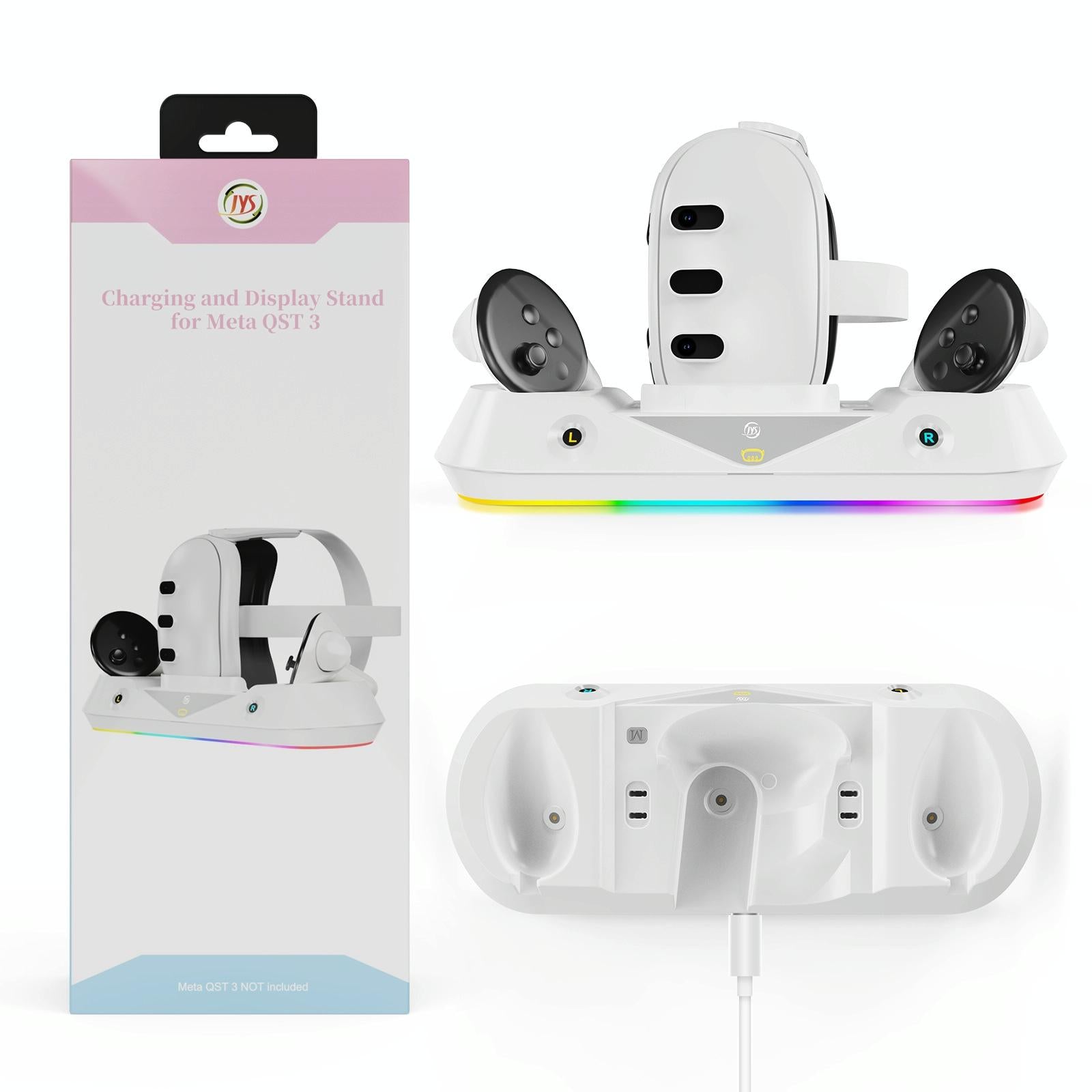Vr Game Seat Charging Set with Magnetic Suction Base for Meta Quest 3 Glasses and Handle 8