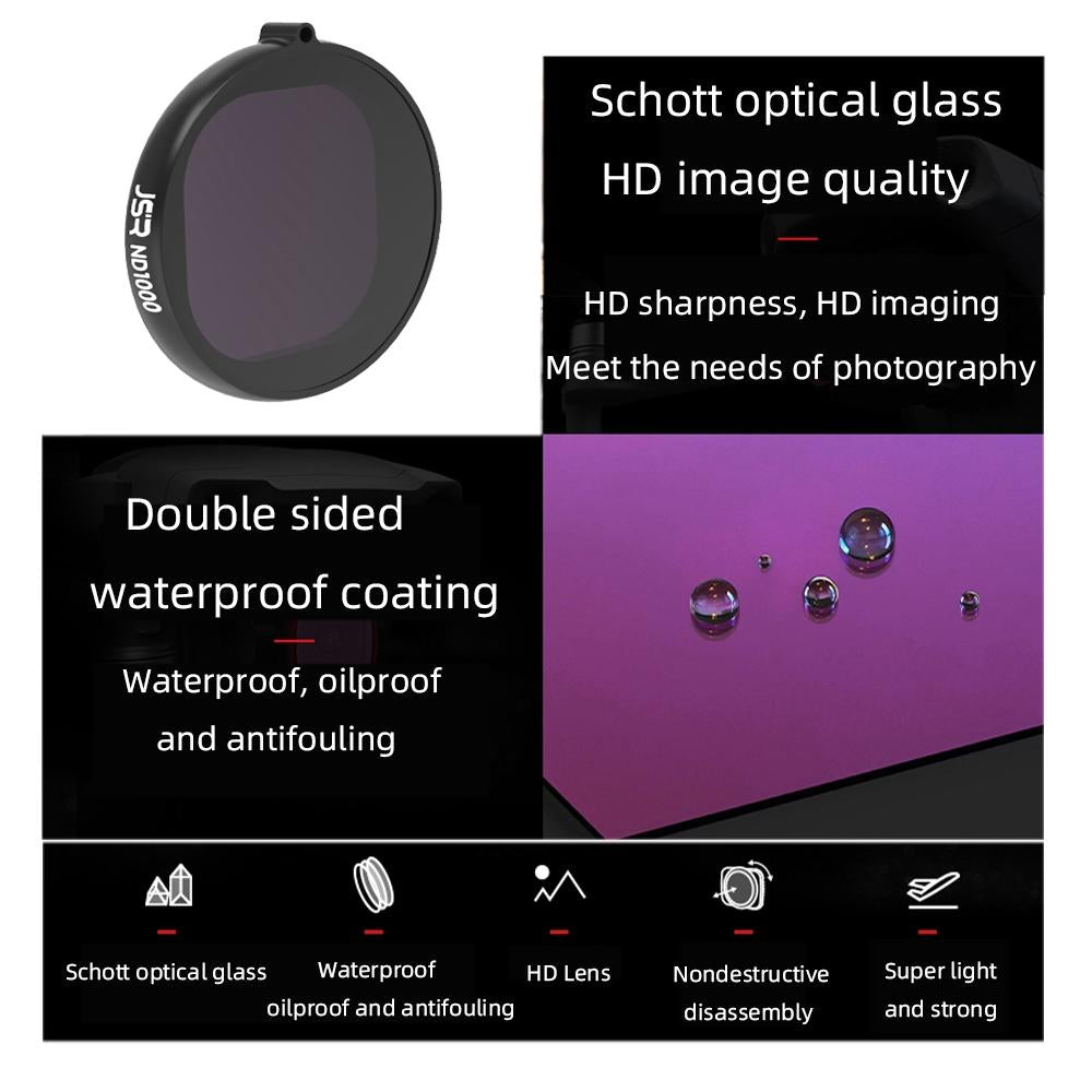 Hero8 Round Housing Filter with Nd1000 Lens 3