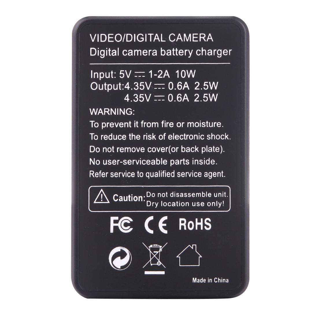 Lcd Screen Dual Batteries Charger for Gopro Hero5 with Displayed Capacity 4