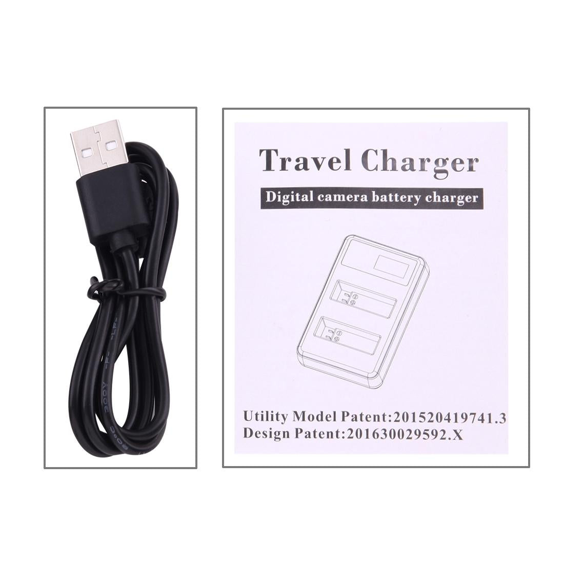 Lcd Screen Dual Batteries Charger for Gopro Hero5 with Displayed Capacity 5