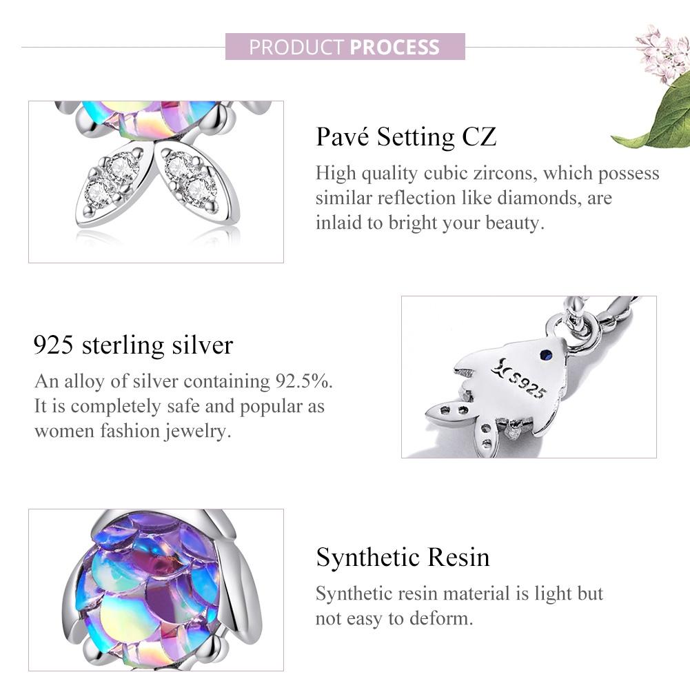 925 Sterling Silver Fantasy Fish Pendant For Diy Bracelets & Necklaces 5