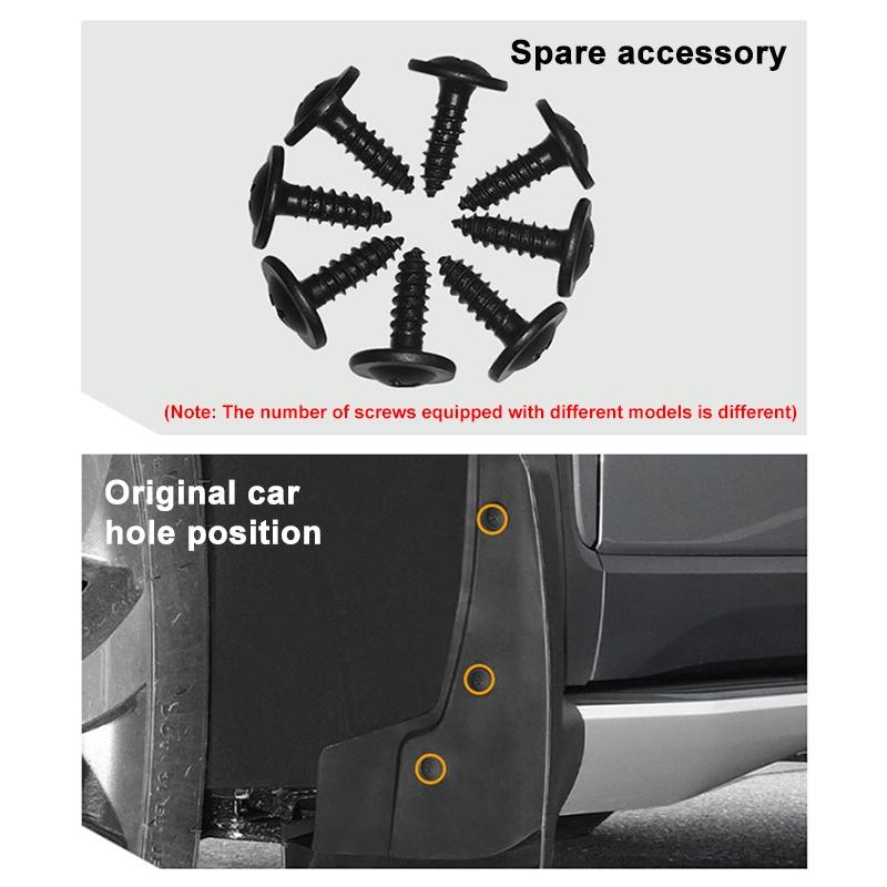 4Pcs / Set Car Auto Universal Soft Plastic Splash Flaps Fender Guard 4