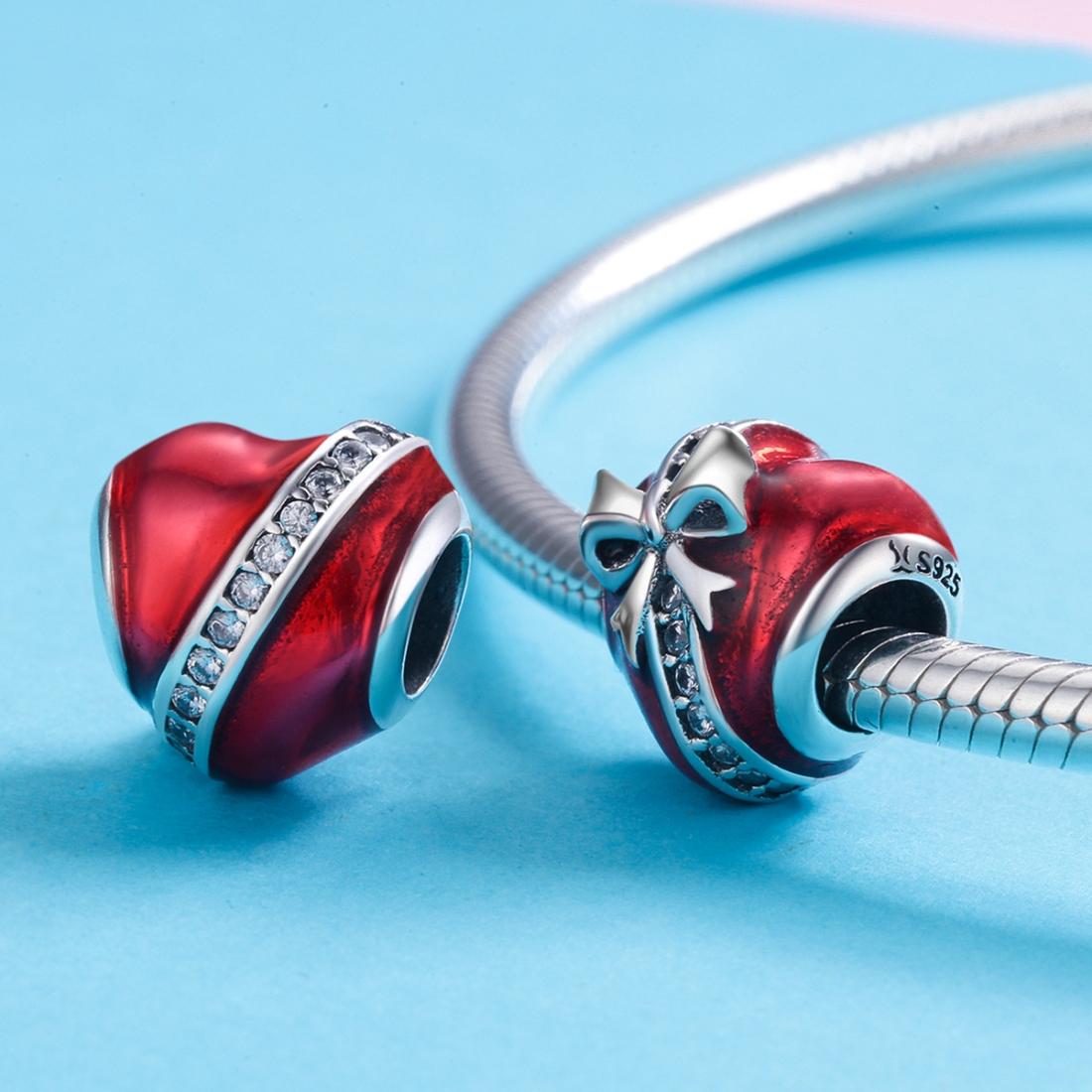 925 Sterling Silver Diy Love Beads For Valentine'S Bracelet 6