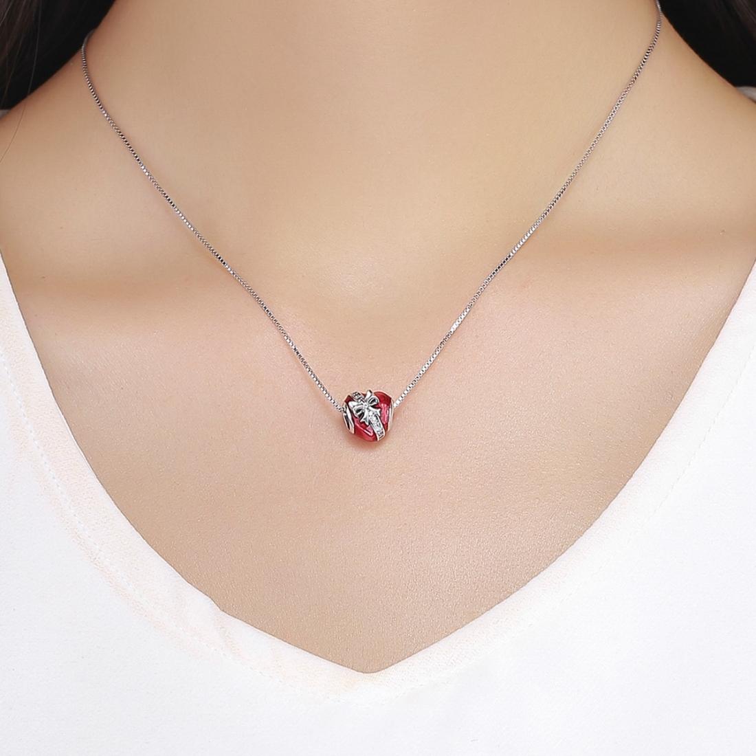 925 Sterling Silver Diy Love Beads For Valentine'S Bracelet 8