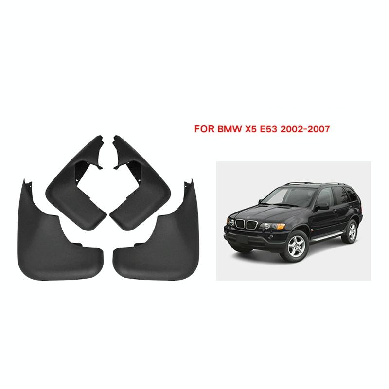 For Bmw X5 E53 2002-2007 4Pcs / Set Car Auto Soft Plastic Splash Flaps Fender Guard 3