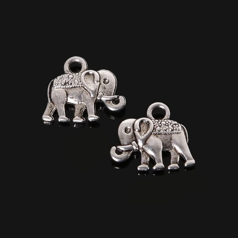 24 Antique Elephant Charms For Diy Crafts 3