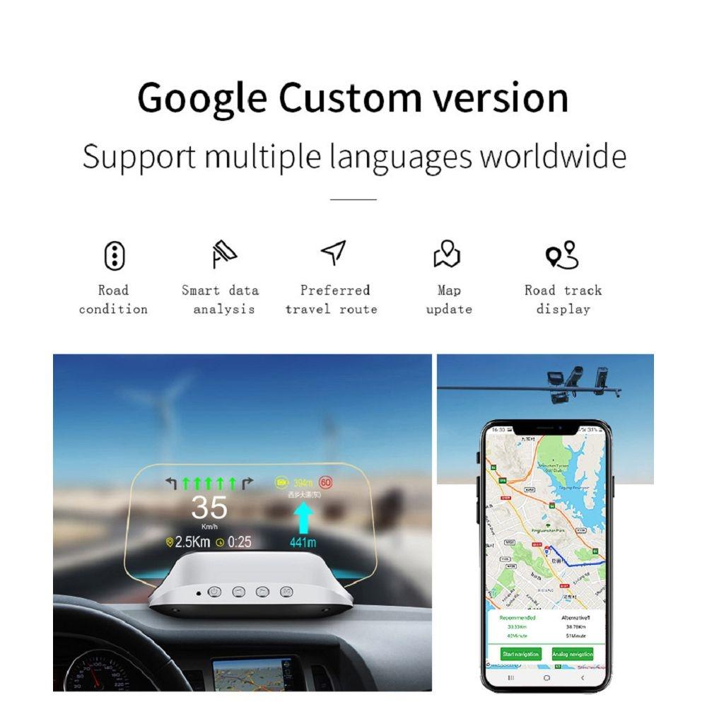 Car Head Up Display Hud Overspeed Temp Voltage Engine Failure Fatigue Reminder Navigation 10