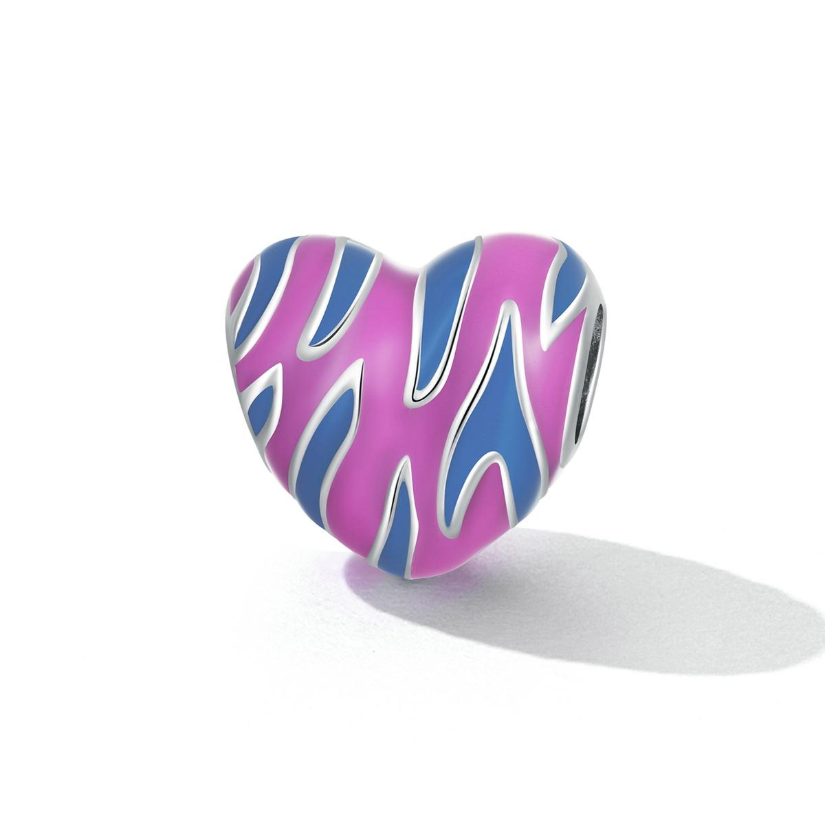 925 Sterling Silver Contrast Heart Beads For Diy Bracelets & Necklaces 3
