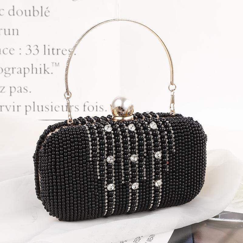 Rhinestone Evening Bag With Chain Strap