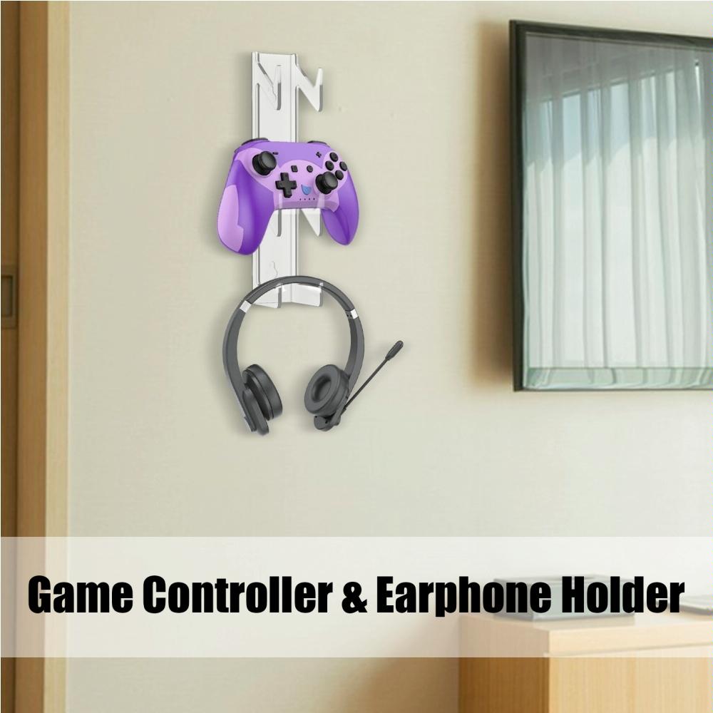Acrylic Wall Mount for Game Controller and Headphones 7