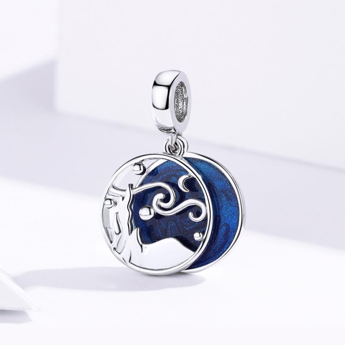 925 Sterling Silver Starry Sky Pendant For Diy Bracelets & Necklaces 3