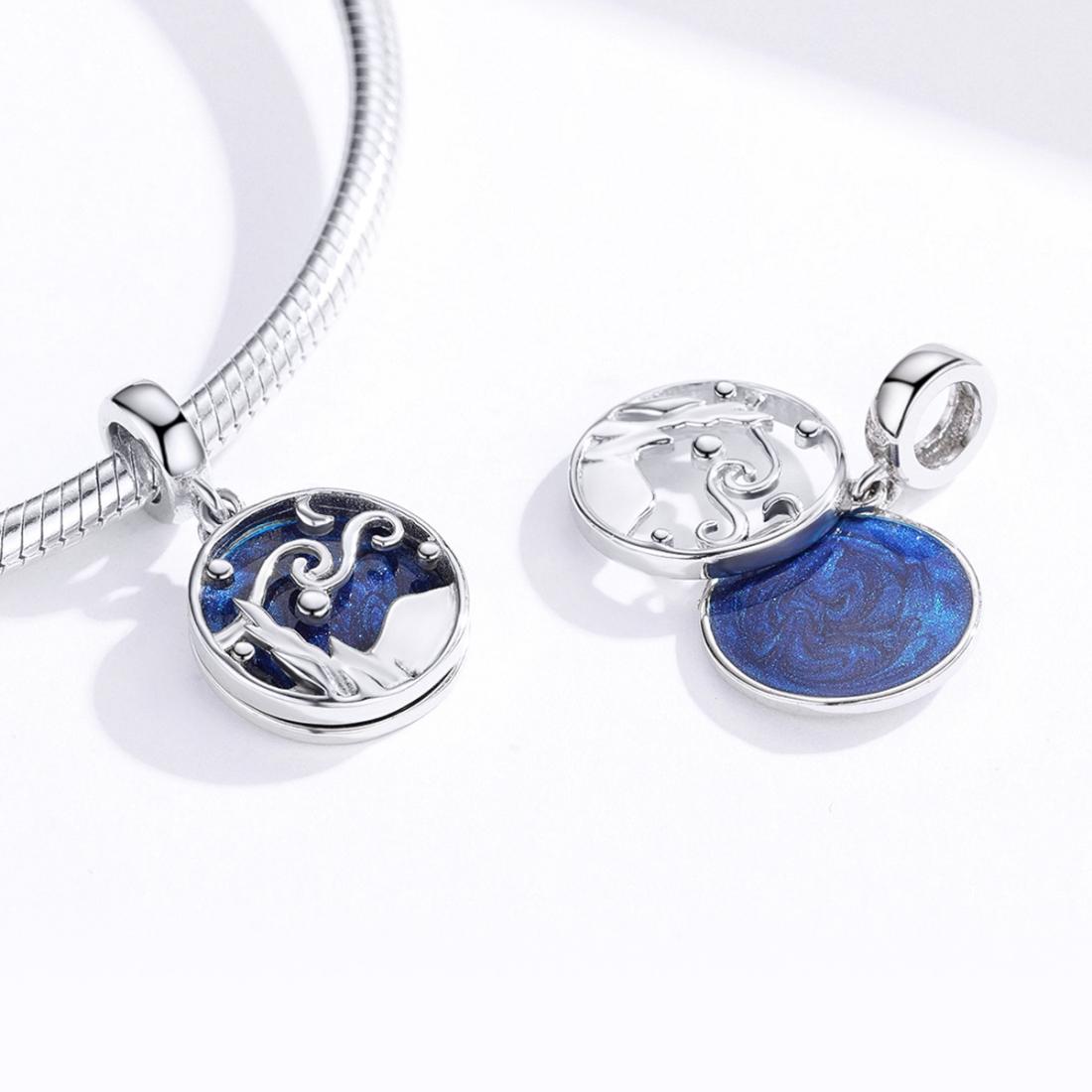 925 Sterling Silver Starry Sky Pendant For Diy Bracelets & Necklaces 7