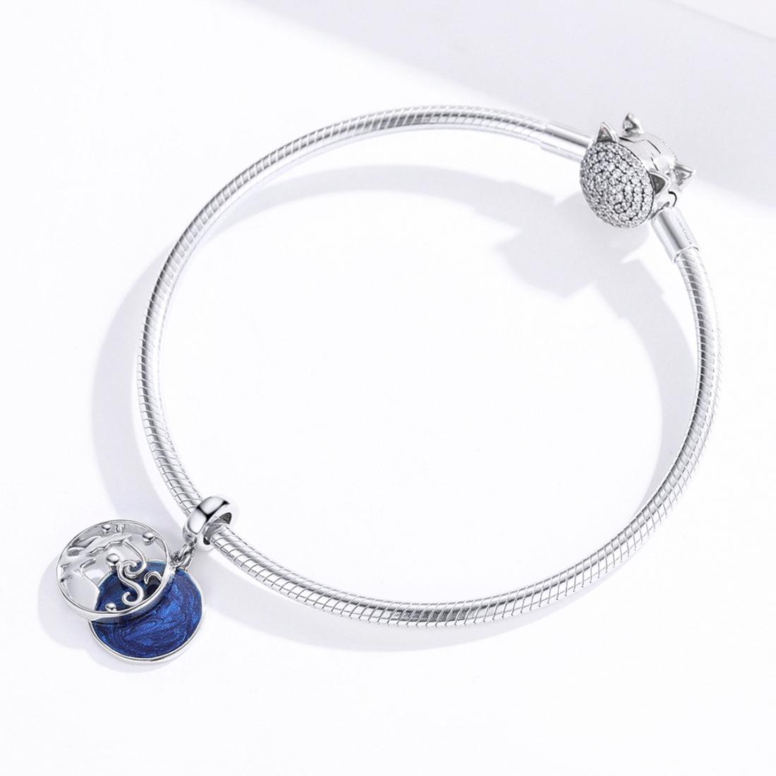 925 Sterling Silver Starry Sky Pendant For Diy Bracelets & Necklaces 8
