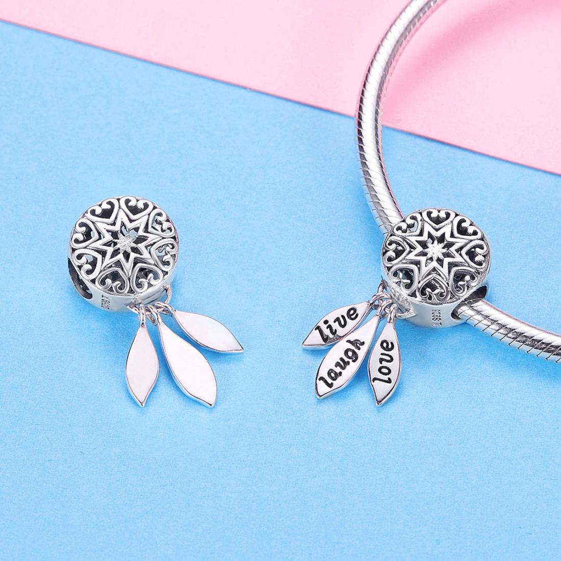 925 Sterling Silver Diy Bracelet Beads Heart Pattern 6