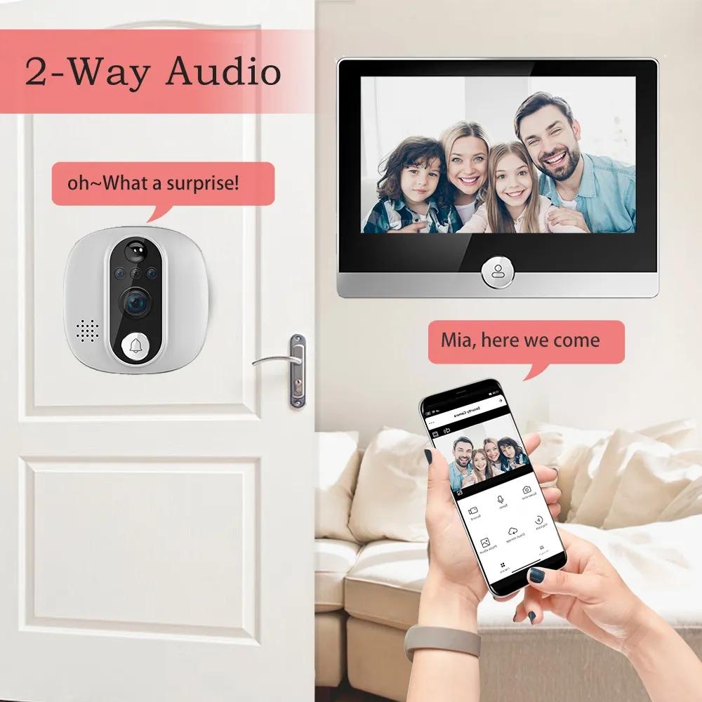 1080P Wifi Smart Doorbell With Motion Detection - 4.3 Inch Visual Display 5