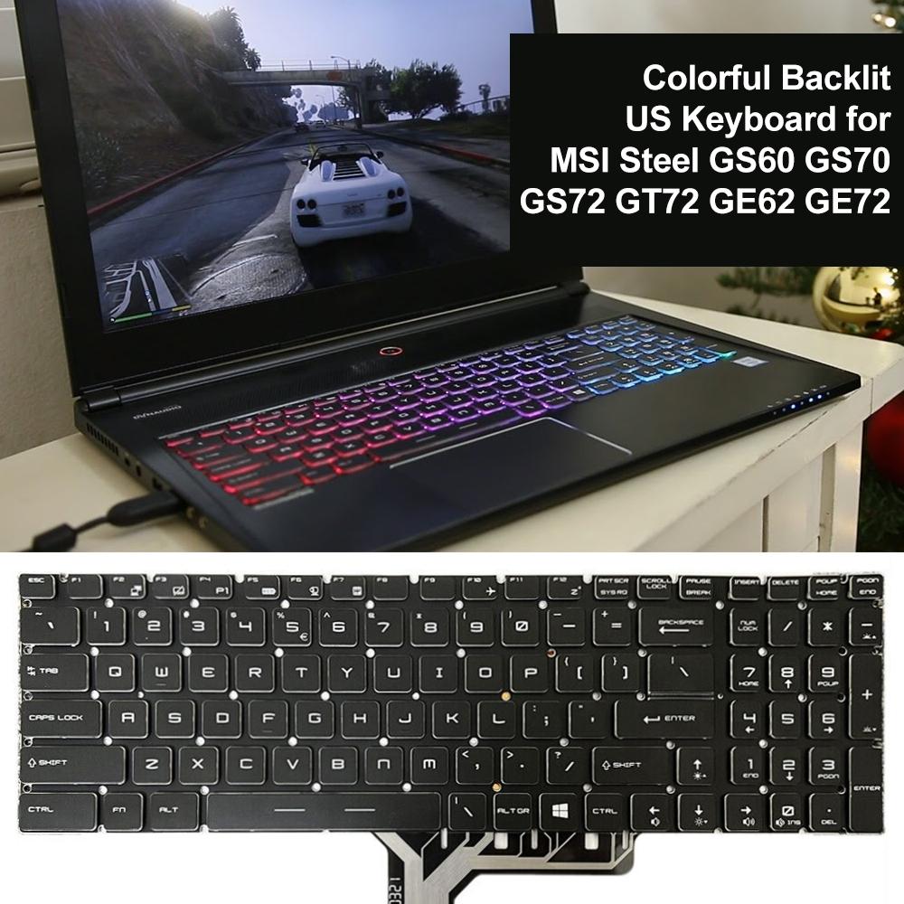 Backlit Laptop Keyboard for Msi Steel Series - us Version 6