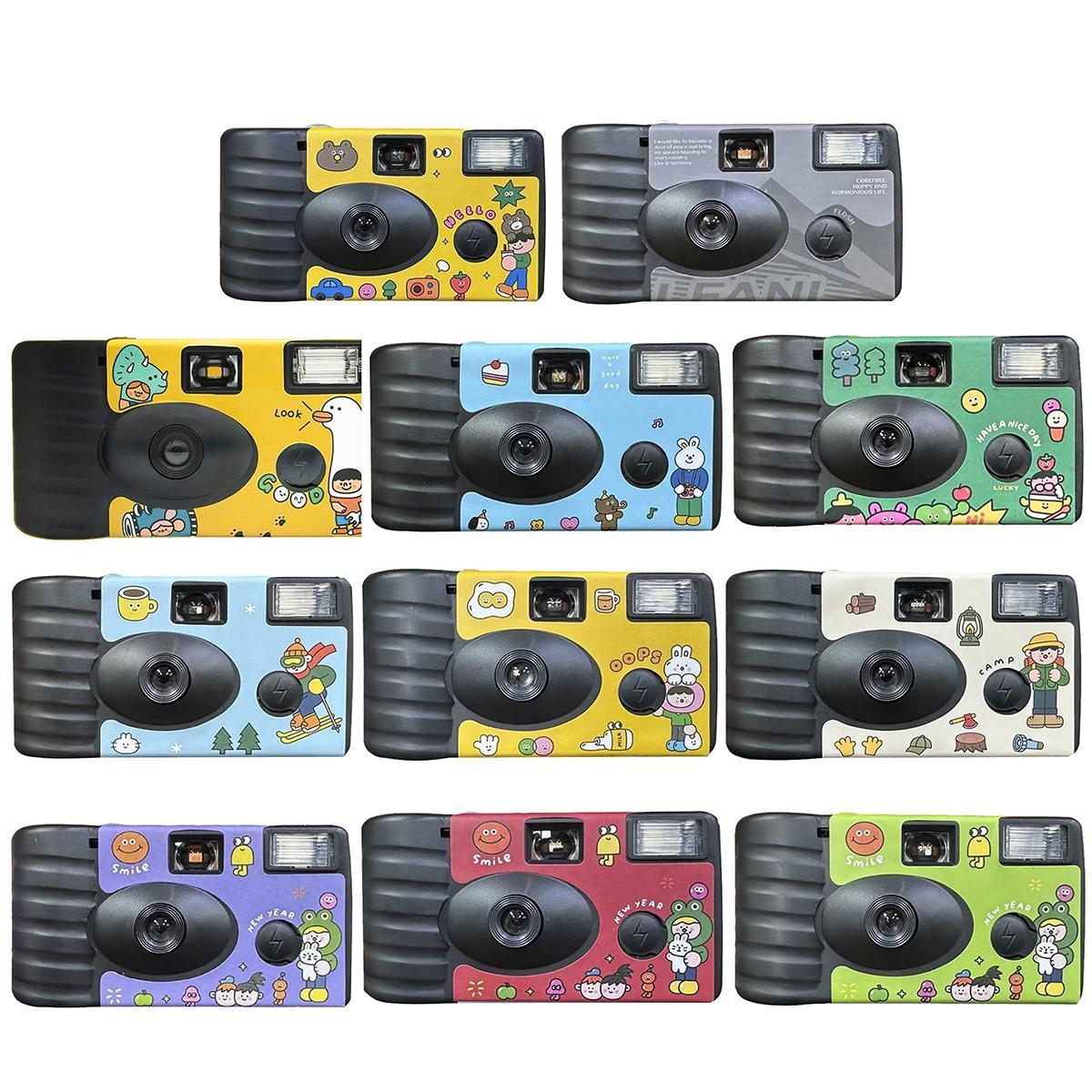 27 Retro Film Camera Stickers - Waterproof Holiday-themed Cartoon Decor 3