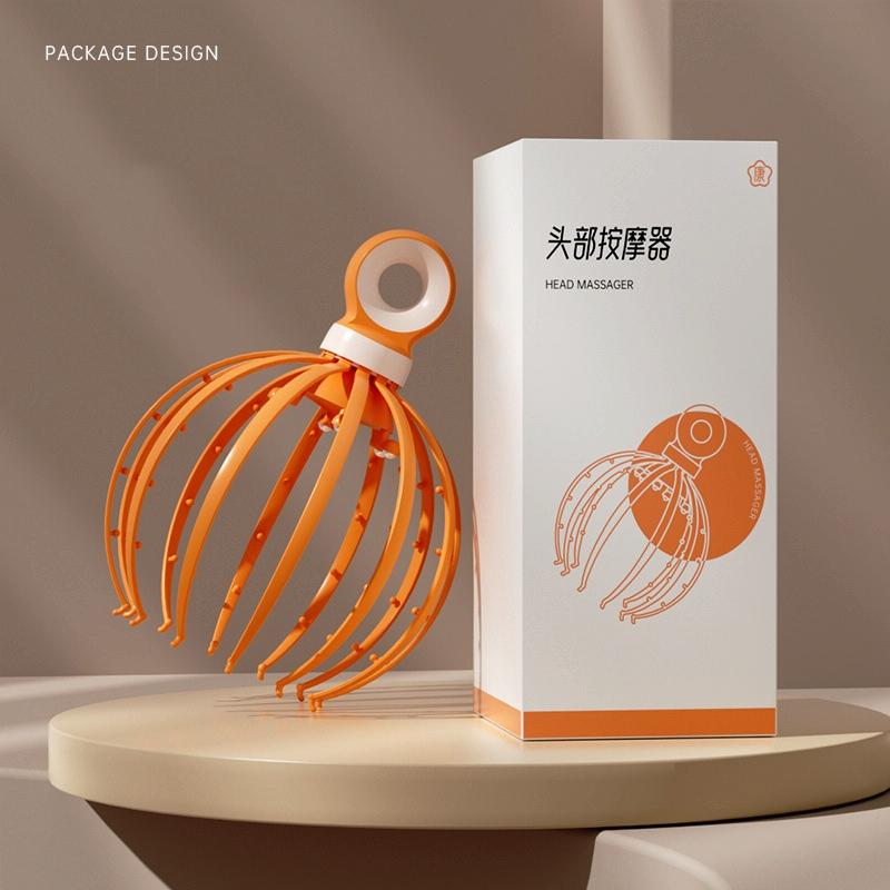 12 Claw Scalp Massager Relaxing Head Meridian Massage Tool Blue 7