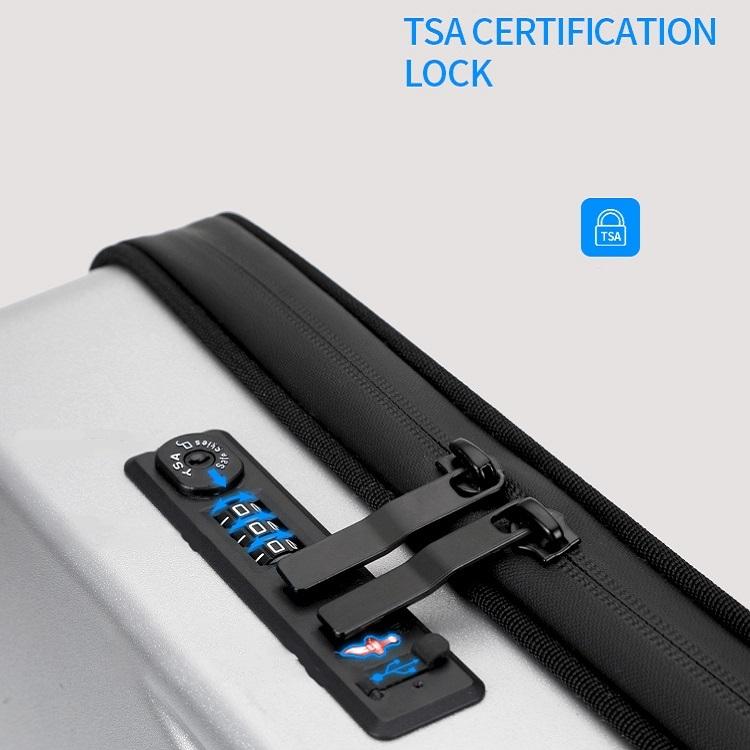 Men Gaming Backpack - Double-layer Hard Shell - Silver 4