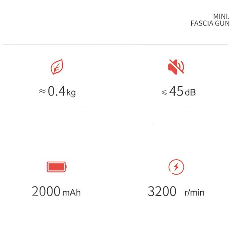 Electric Shock Muscle Massage Gun - Silver Pocket 6