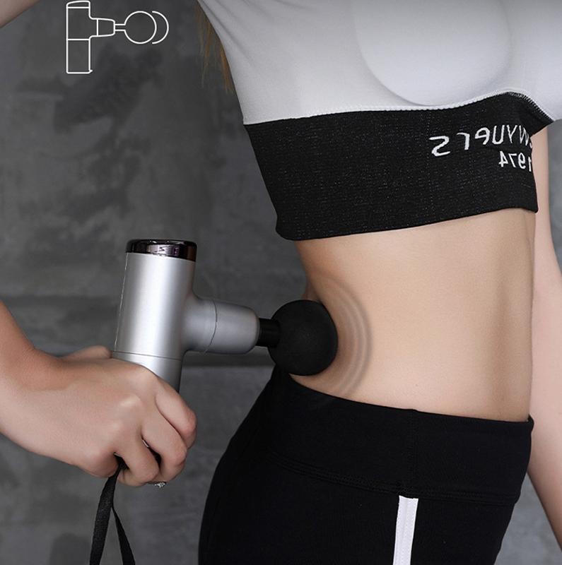 Electric Shock Muscle Massage Gun - Silver Pocket 8