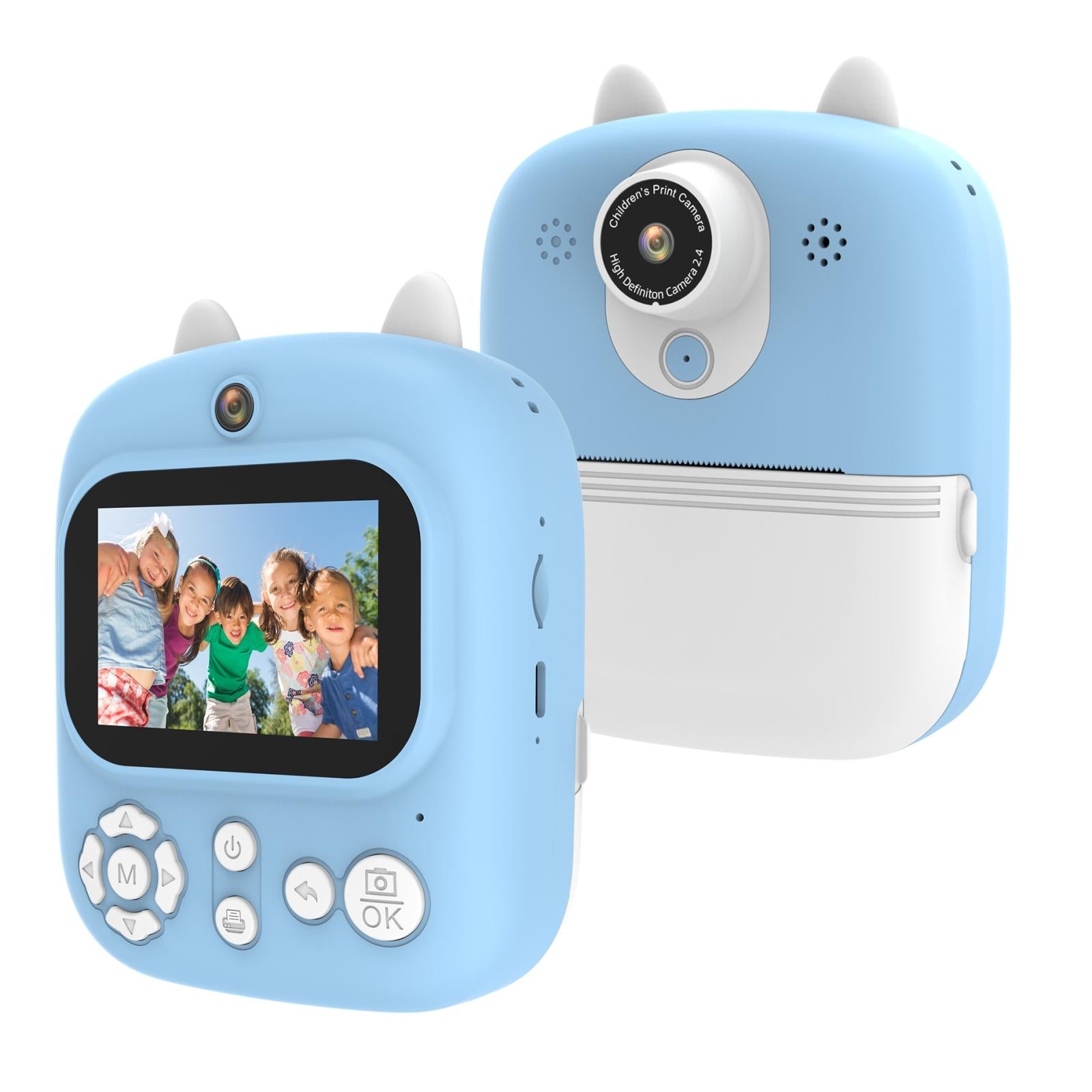 32g Instant Camera with 2.4 Display & Card Reader for Kids - 1200w Blue - 32G + Card Reader Purple 12