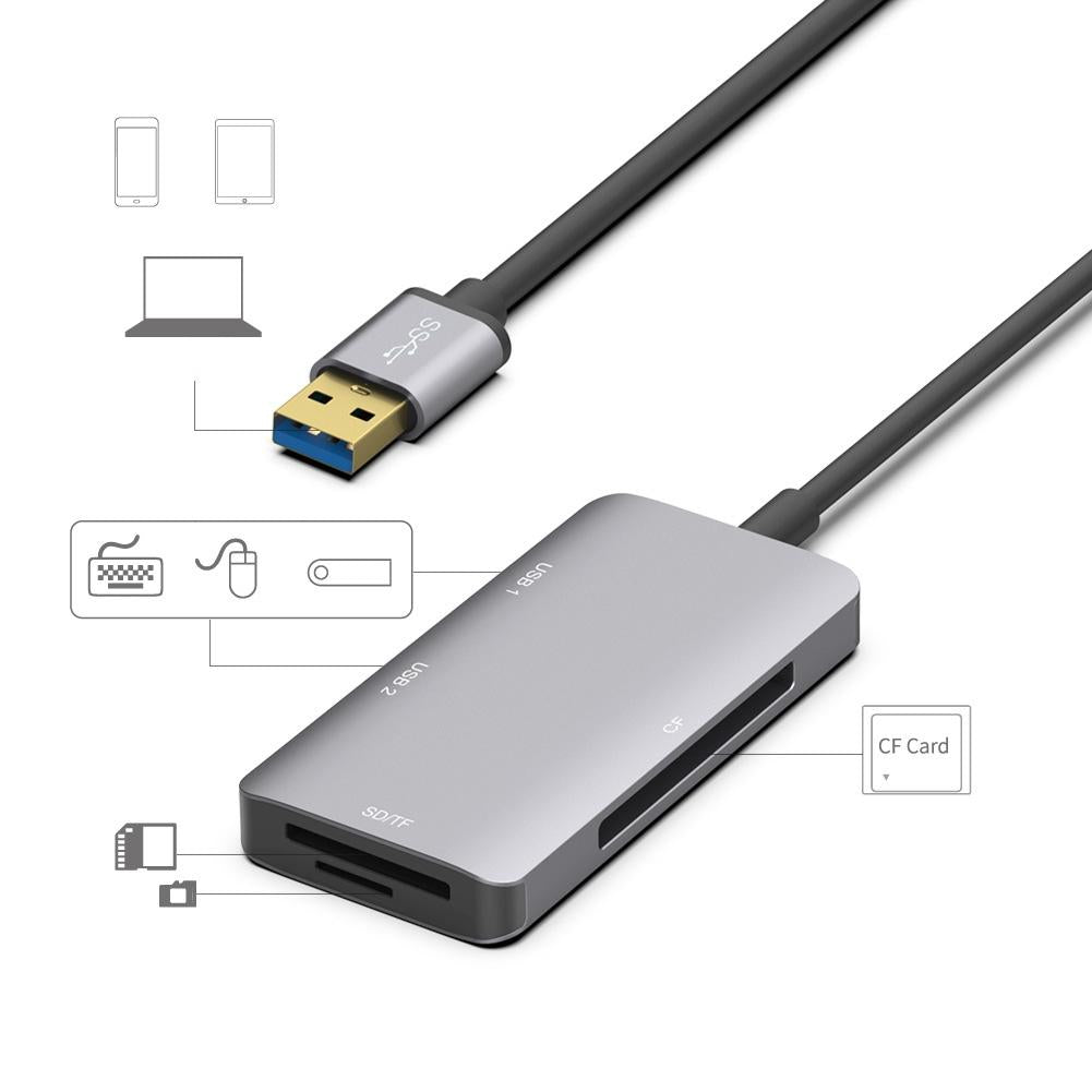 Usb3.0 Hub With Cf Sd Tf Card Reader Onten 8107 3