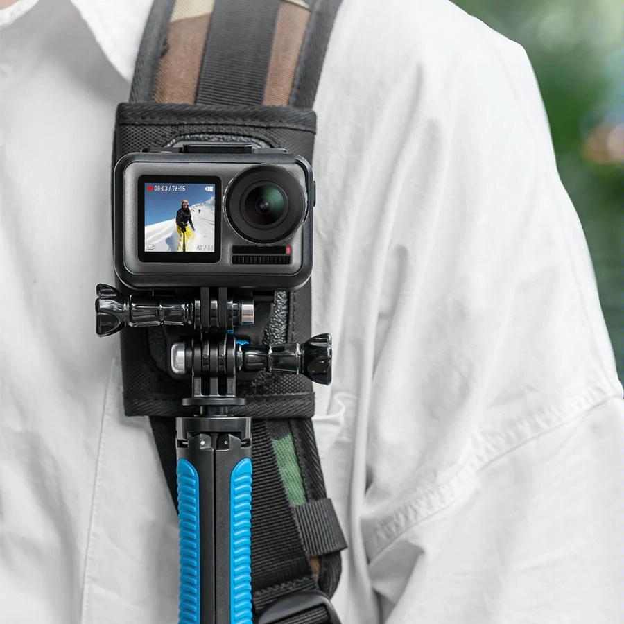 Double Head J Buckle Backpack Mount For Sports Cameras 4