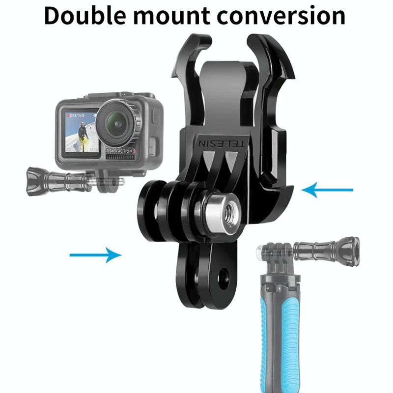 Double Head J Buckle Backpack Mount For Sports Cameras 7