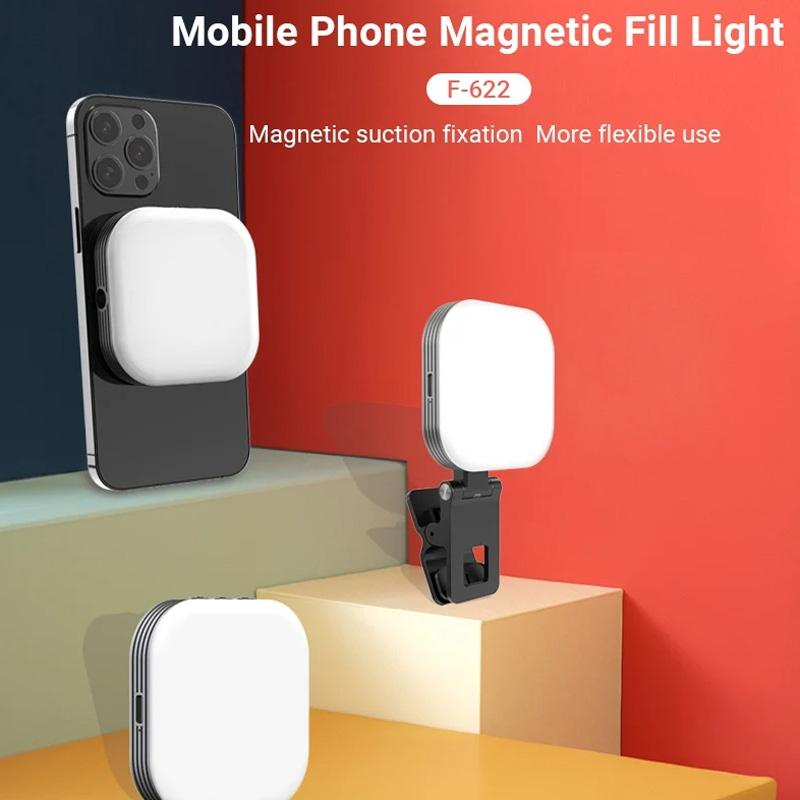 Rechargeable Mini Magnetic Selfie Light - Tri-colour Temperature 5