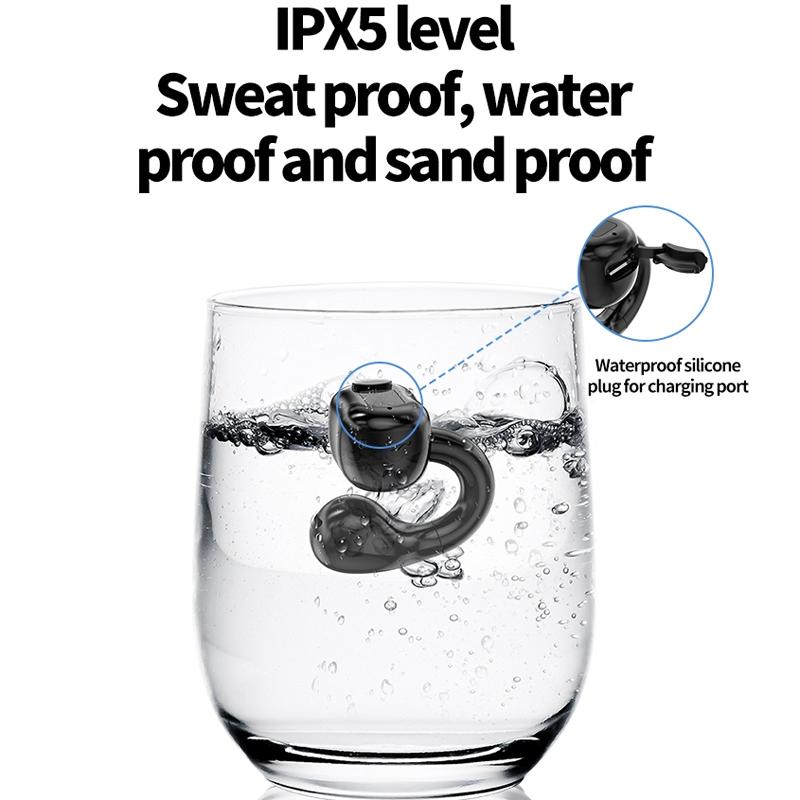Waterproof Bluetooth Earphones with Ear Clip - M10 6
