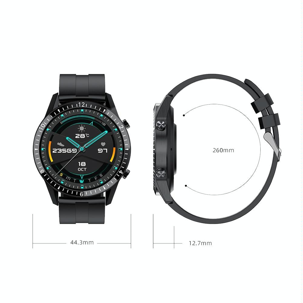 1.3 Inch Heart Rate / Blood Pressure / Blood Oxygen Monitoring Watch - Brown Leather 3