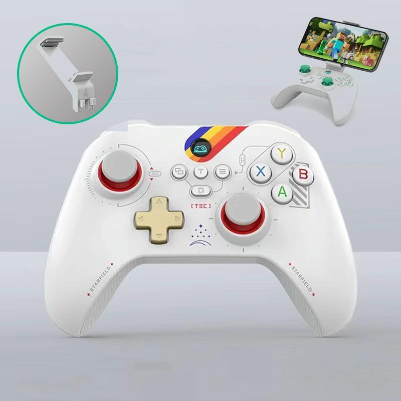 Wireless Bluetooth Game Controller For Switch Ios Android Pc Ps3 Ps4 - Black - Star White+Bracket 1